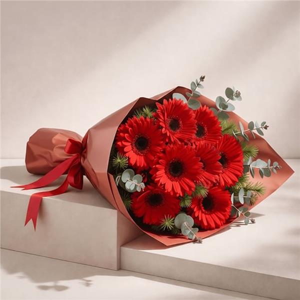 Kırmızı Gerbera Çiçek Buketi