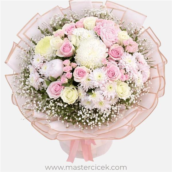 Pastel Tonlarda Özel Karışık Buket